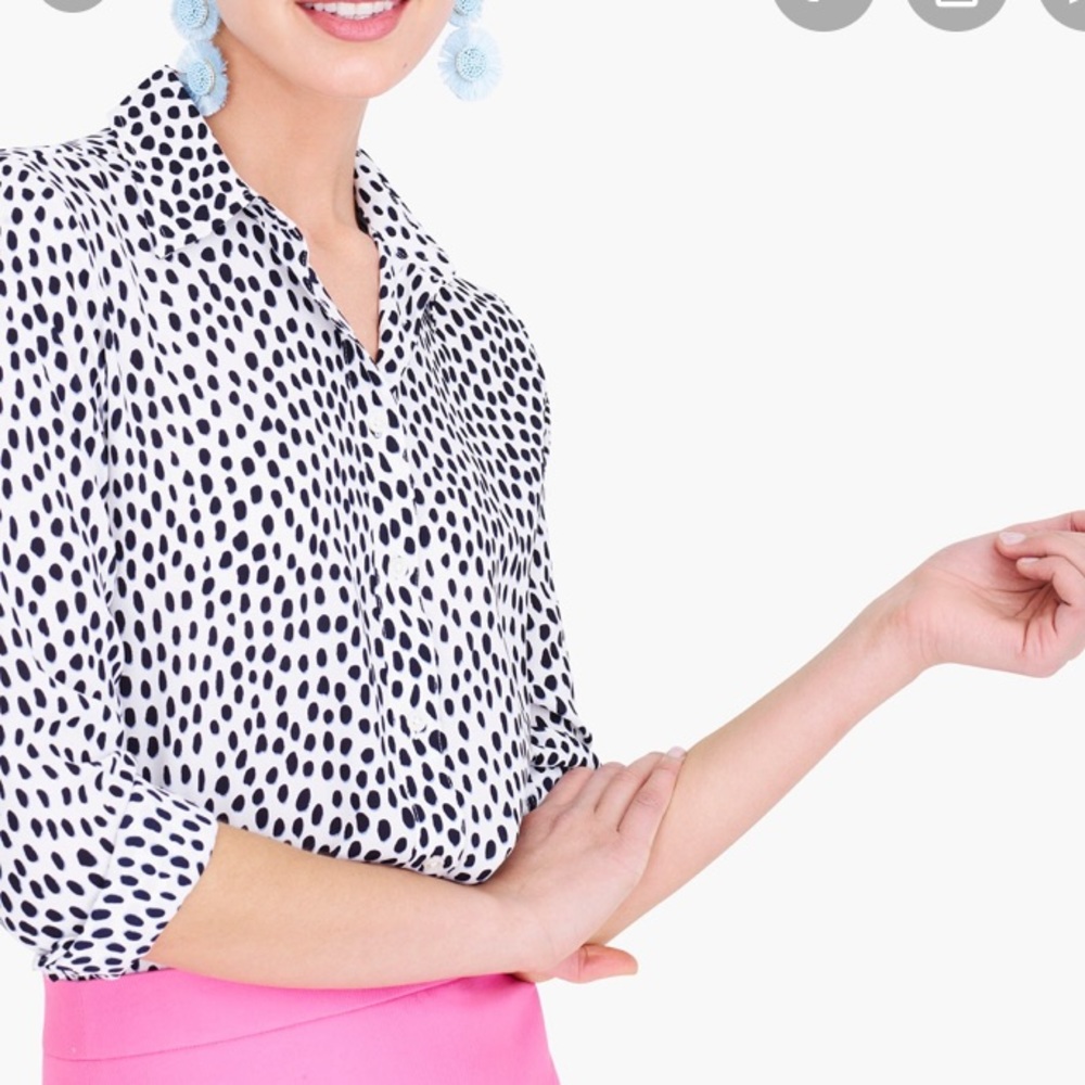 J. Crew Factory Oncilla Print Blouse